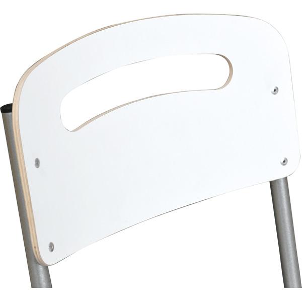 Stuhl H 6, Sitzhöhe 46 cm, für Tischhöhe 76 cm - weiss