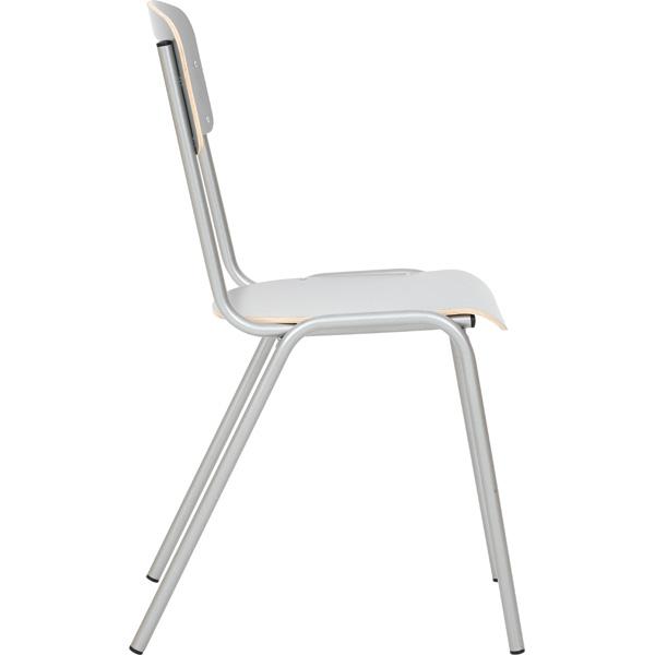 Stuhl H 6, Sitzhöhe 46 cm, für Tischhöhe 76 cm - grau