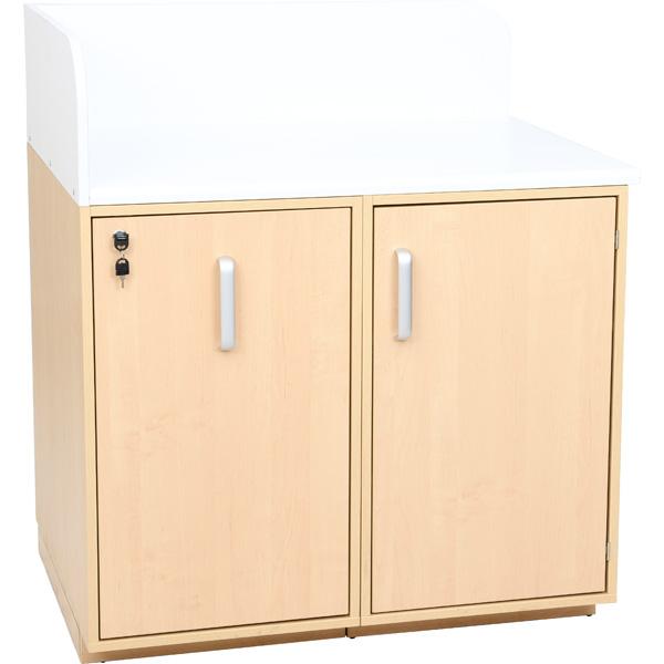 Arbeitsplatte mit Aufkantung, Tiefe 90 cm