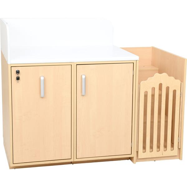 Arbeitsplatte mit Aufkantung, Tiefe 90 cm