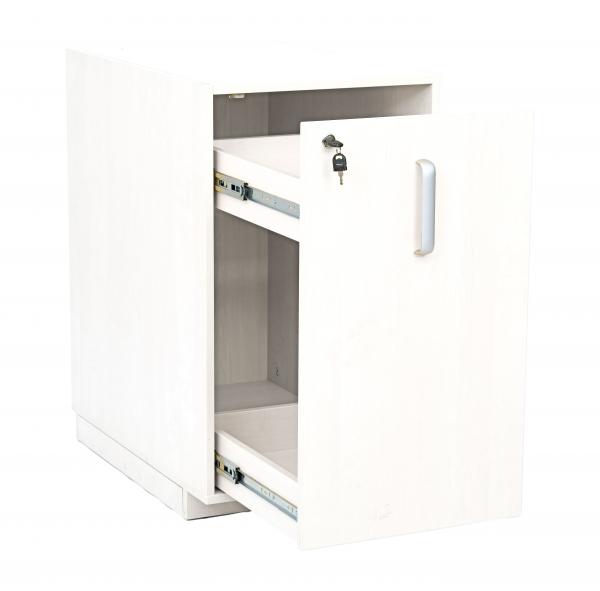 Windeleimerschrank, abschliessbar (ohne Arbeitsplatte) weiss