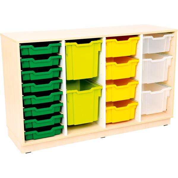 Quadro - Schrank M für Kunststoffbehälter, B 138, vierreihig