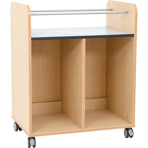 Getränkewagen mit Fächern für Behälter