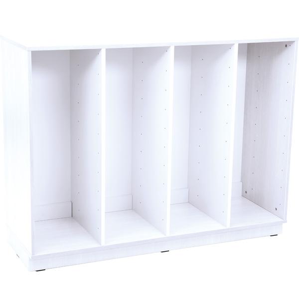 Quadro - Schrank M+ für Kunststoffbehälter, B 138, weiss, vierreihig