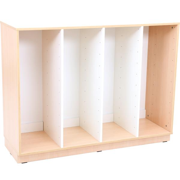 Quadro - Schrank M+ für Kunststoffbehälter, B 138, Ahorn, vierreihig