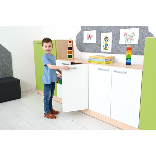 Grande - Türen für Schrank M, 90°, weiss