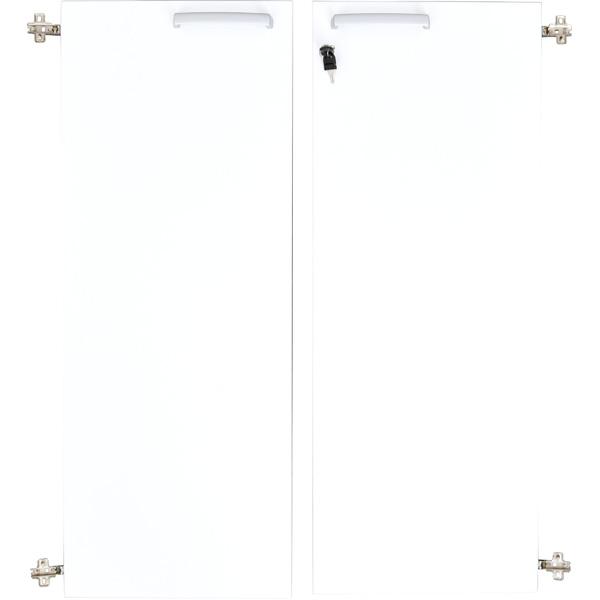 Grande - Türen für Schrank L, 180°, abschliessbar, weiss