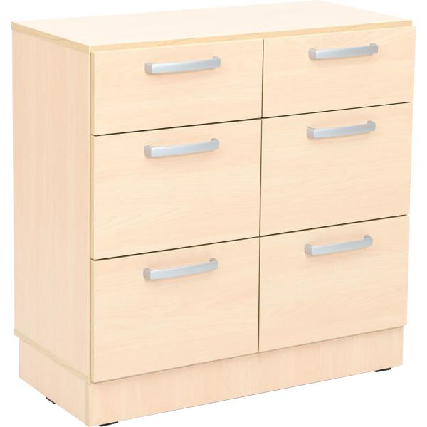 Grande - Schrank M, T 38, mit 6 Schubladen - Ahorn