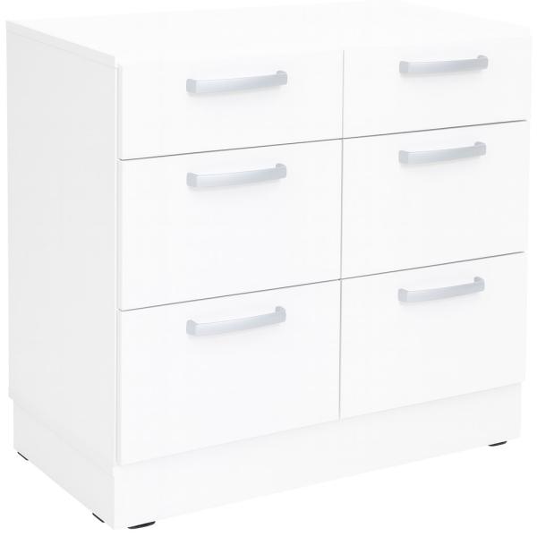 Grande - Schrank M, T 48, mit 6 Schubladen - weiss