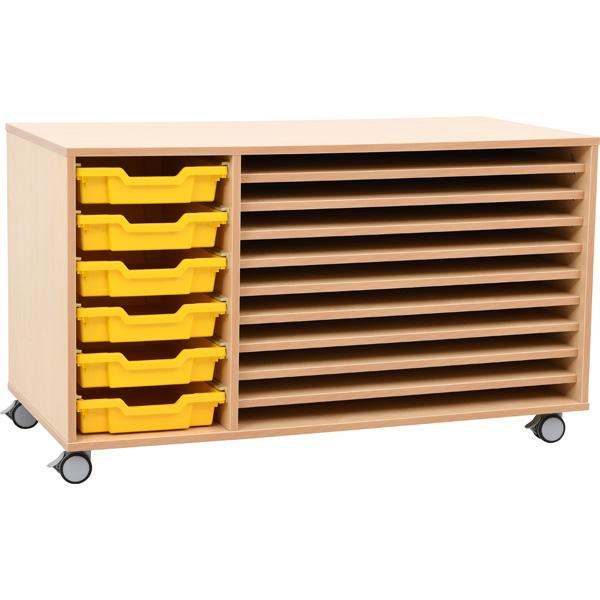 Flexi Regal für Papier bis B2, auf Rollen