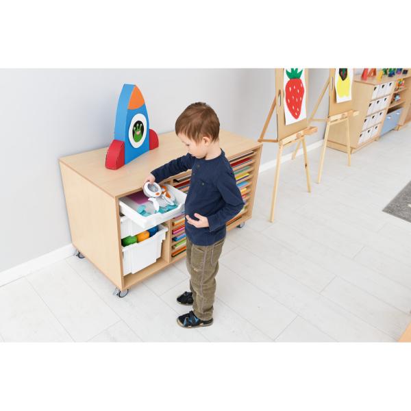 Flexi Regal für Papier bis B2, auf Rollen