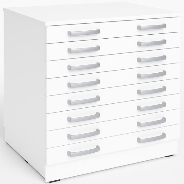 Grande - Schrank M mit tiefen Schubladen, T 60 - weiss