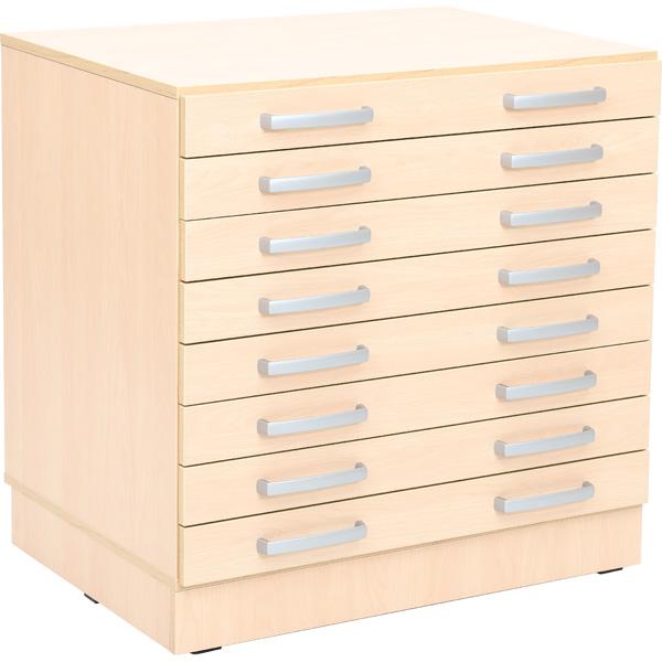 Grande - Schrank M mit tiefen Schubladen, T 60 - Ahorn