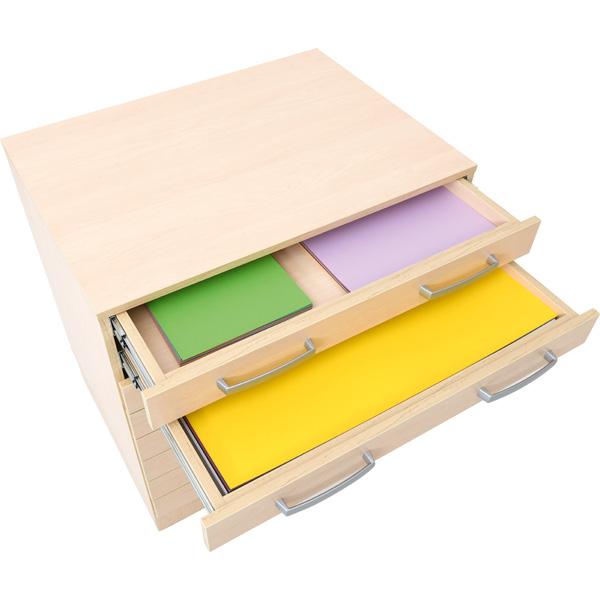 Grande - Schrank M mit tiefen Schubladen, T 60 - Ahorn