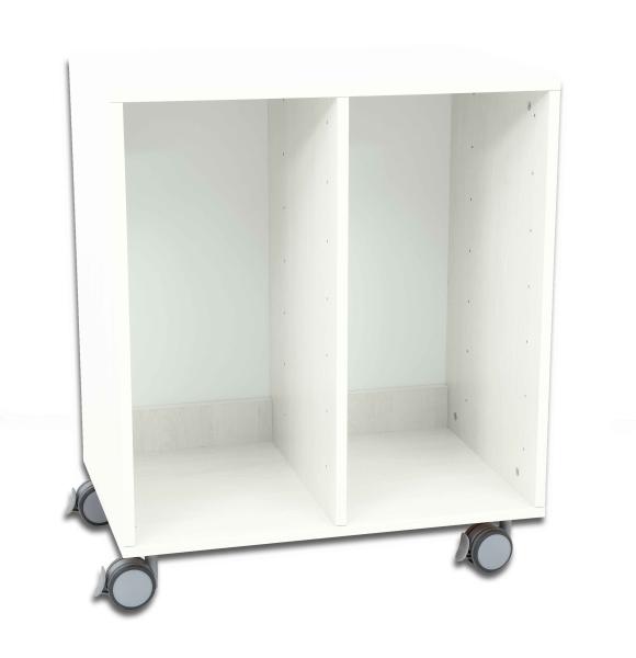 Grande - Regal M auf Rollen für Kunststoffbehälter, B 70 - weiss