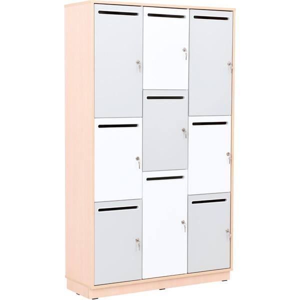Quadro - Eigentumsschrank, 9 Fächer, 180°