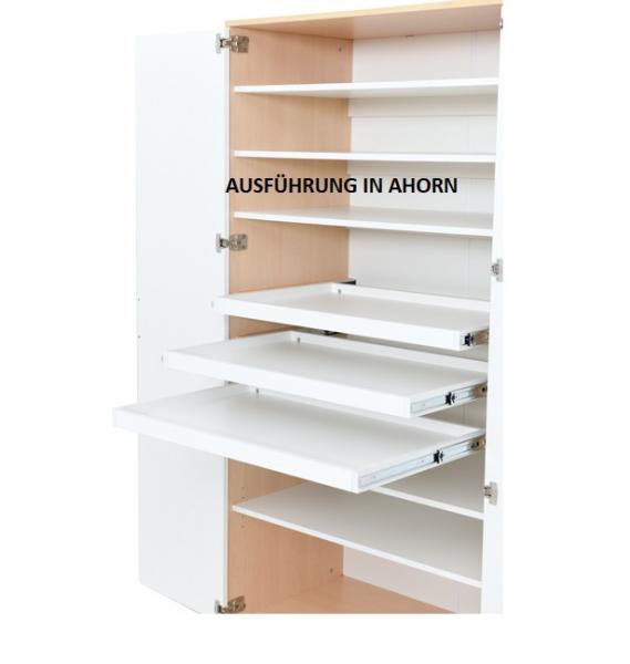 Quadro Hochschrank, H 199, mit ausziehbaren Böden, Türen weiss - weiss