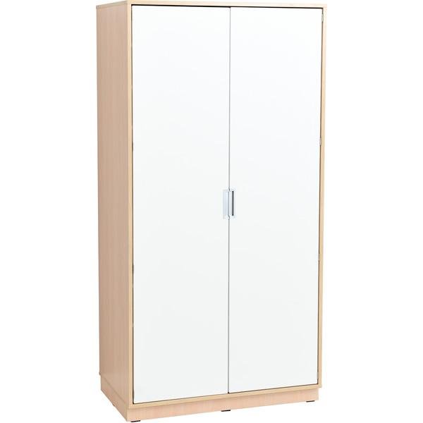 Quadro Hochschrank, H 199, mit ausziehbaren Böden, Türen weiss