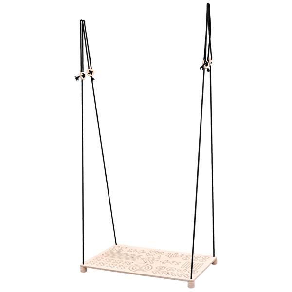 Good Wood Plattformschaukel mit Mustern, natur