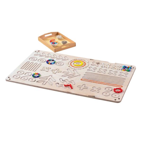 Good Wood Plattformschaukel mit Mustern, natur