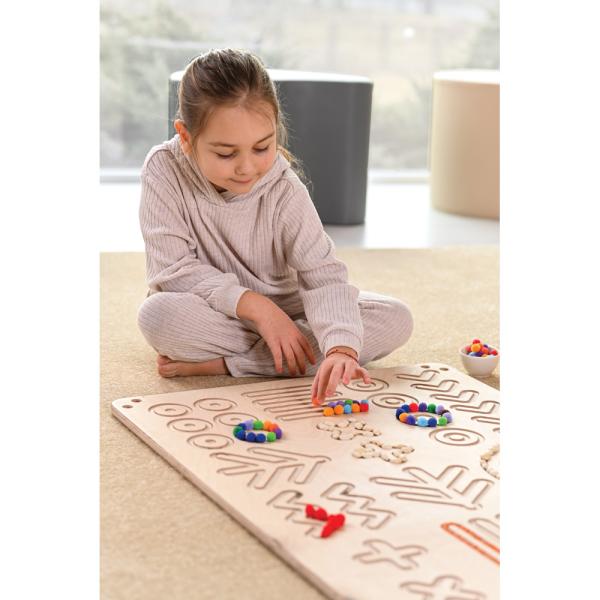 Good Wood Plattformschaukel mit Mustern, natur