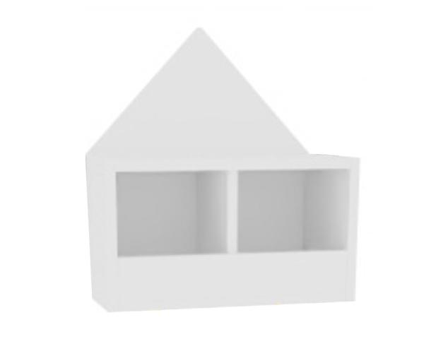 Garderobenregal Häuschen 2, Fachbreite: 30 cm, weiss, weiss