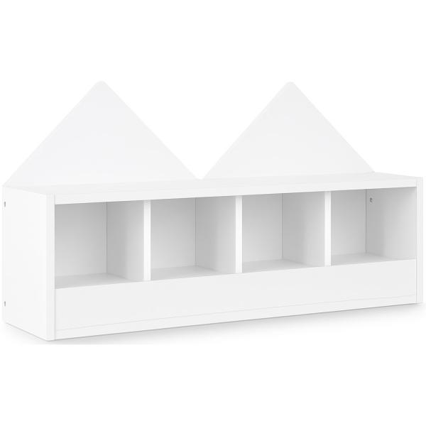 Garderobenregal Häuschen 4, Fachbreite: 30 cm, weiss, weiss