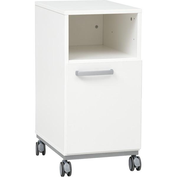Grande Schreibtischrollschrank A, T 50, H 76 - weiss