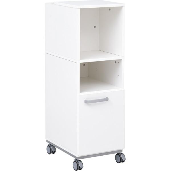 Grande Schreibtischrollschrank B, Ordnerfach vorn, T 50, H 111 - weiss