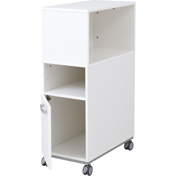 Grande Schreibtischrollschrank C, Ordnerfach seitlich, T 70, H 111 - weiss