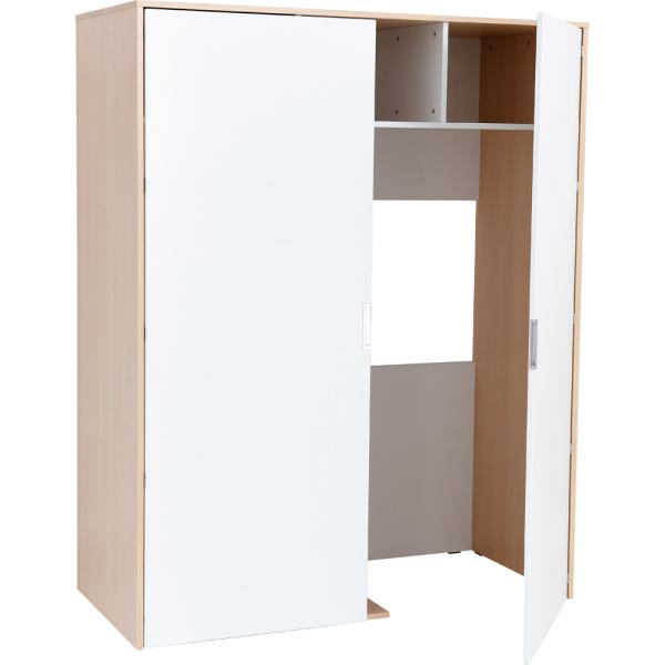 Quadro - Schrank für 24 Kindergartenbetten, Türen weiss