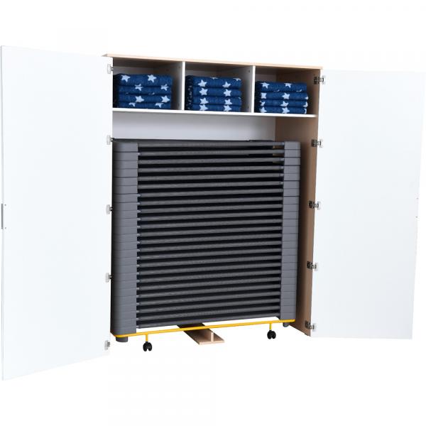 Quadro - Schrank für 24 Kindergartenbetten, Türen weiss