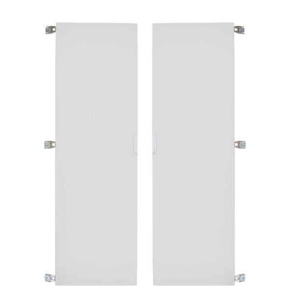 Türenpaar zu Töpfchenschrank mit Metalleinlegeböden - grau