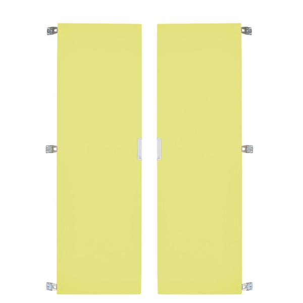 Türenpaar zu Töpfchenschrank mit Metalleinlegeböden - limone