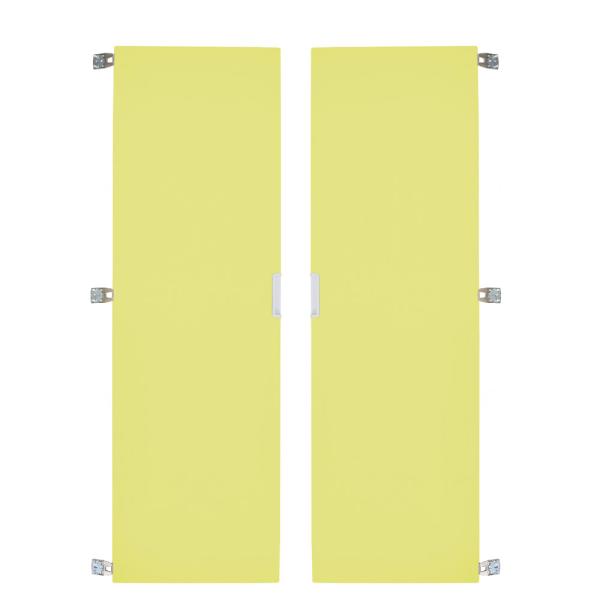 Türenpaar zu Töpfchenschrank mit Metalleinlegeböden - limone