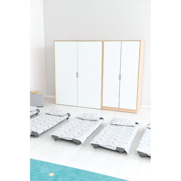 Quadro - Wäscheschrank, 24 Fächer, Türen weiss