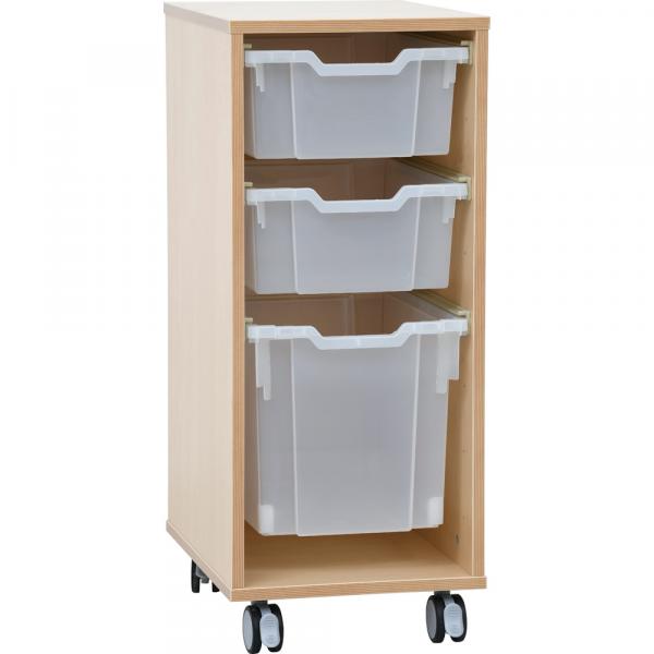 Regal M für Kunststoffbehälter, B 36 - auf Rollen