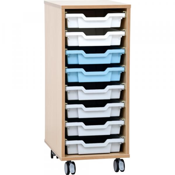 Regal M für Kunststoffbehälter, B 36 - auf Rollen