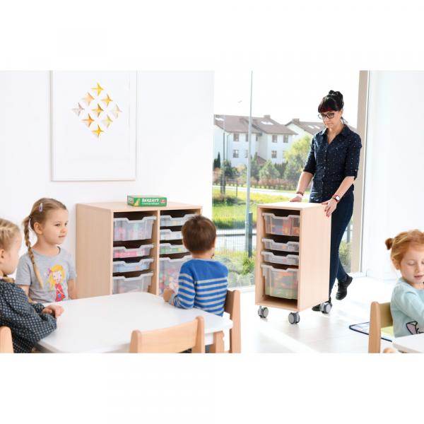 Grande - Regal M für Kunststoffbehälter, B 36 - Ahorn