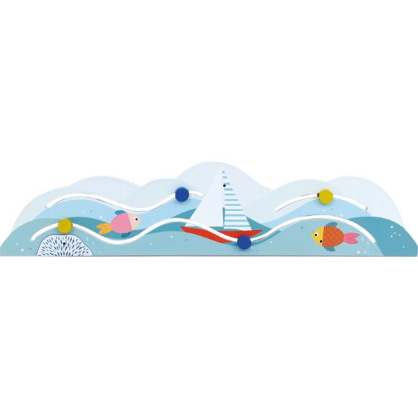 Wandapplikation - Wellen mit Boot