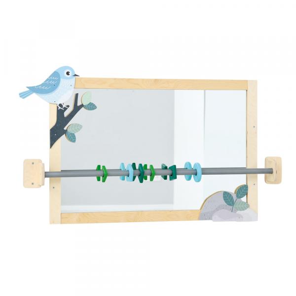 Spiegelschmuck für Laufenspiegel Vogel und Steine