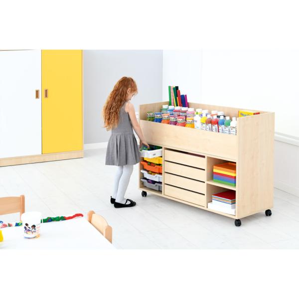 Wagen für Zeichnungen und Spielsachen