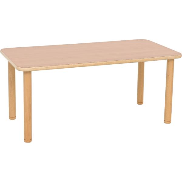 Rechteckiger Tisch Flexi, 120 x 60 cm, höhenverstellbar, Buche