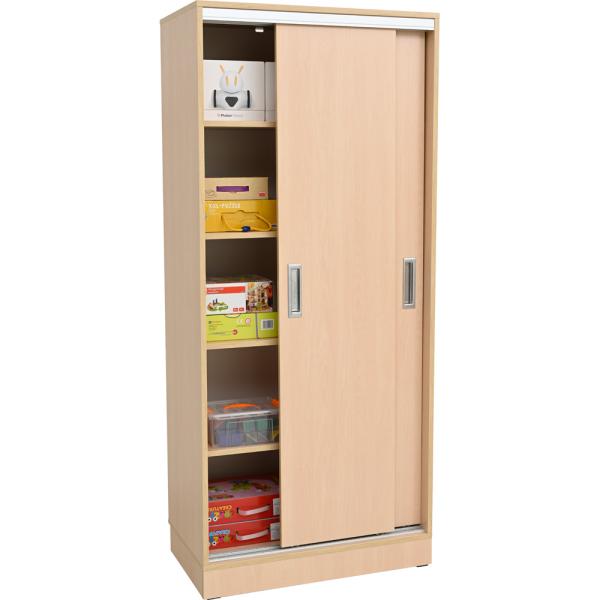 Grande Hochschrank mit Schiebetüren, B 100, T 48, H 187