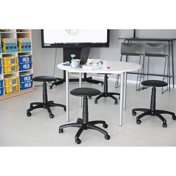 MILA Tisch 6, rund, TH 76 cm - weiss