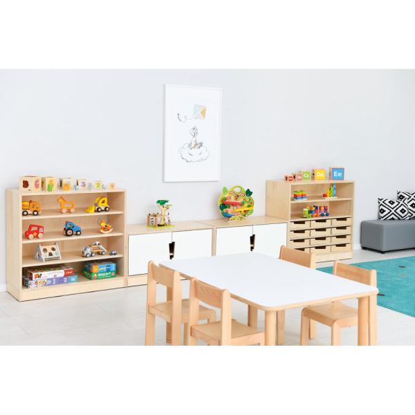 Echtholz Regal M, 12 Holzkästen H7 (098509)