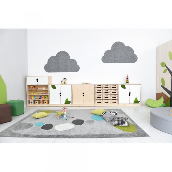 Echtholz Regal M, 24 Holzkästen H7 (098511)