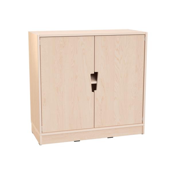 Echtholz Schrank M, 1 Einlegeboden, mit Türen (098512)