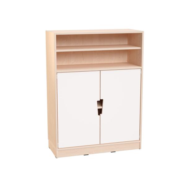 Echtholz Schrank L, mit Zusatzboden, unten Türen M (098523)