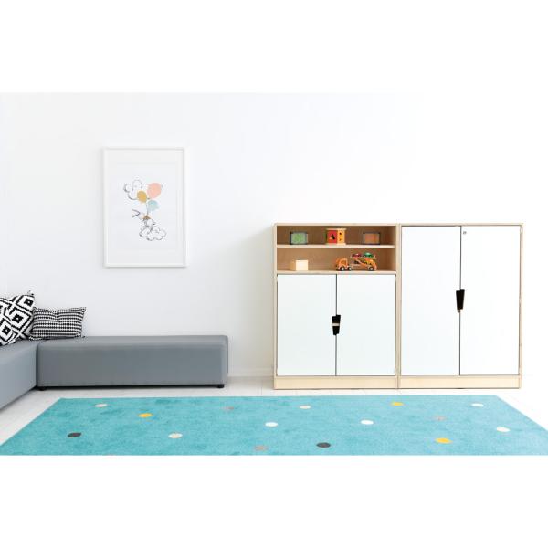 Echtholz Schrank L, mit Zusatzboden, unten Türen M (098523)